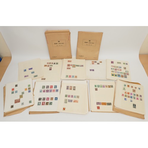 110 - A substantial collection of loose stamps of the world, circa early to mid 20th century.