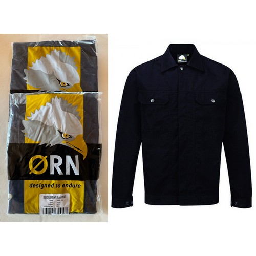 44 - 2 x Size Small Orn Rook drivers jackets. Navy