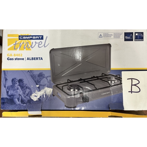 150 - Campart Travel Gas stove - GA 8402 - Alberta
30 MBAR Butagaz. New in wrapper, boxed, Stainless steel... 