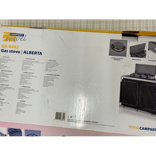 150 - Campart Travel Gas stove - GA 8402 - Alberta
30 MBAR Butagaz. New in wrapper, boxed, Stainless steel... 