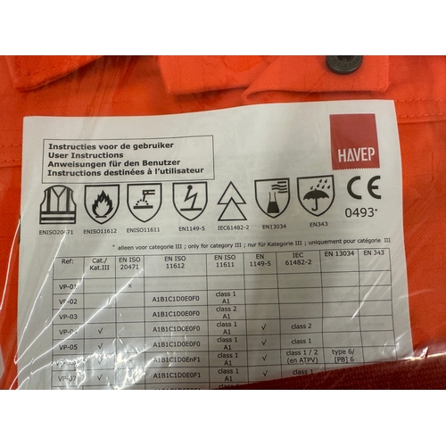 152 - 5 x new in packets, Havep coveralls size UK E48 (chest 114 - 118, waist 102 - 106, shoulder to hem 1... 