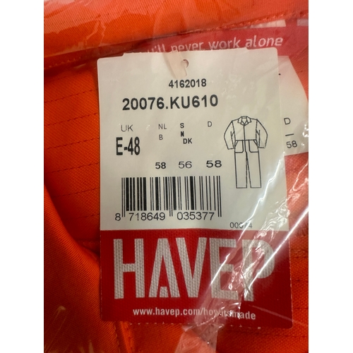 152 - 5 x new in packets, Havep coveralls size UK E48 (chest 114 - 118, waist 102 - 106, shoulder to hem 1... 