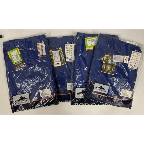 157 - 4 x Portwest Bradford Royal Blue trousers, T891, size 96cm, Leg 33