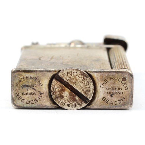 5 - Parker Beacon, The Roller Beacon, London 1938, a silver petrol lighter, inscribed 