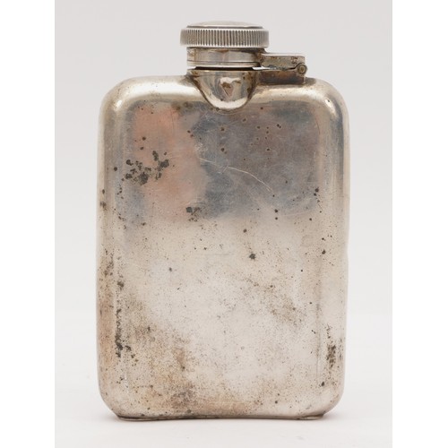 31 - An Indian silver hipflask, by Warner Brothers of Delhi, bayonet fitting, inscribed 