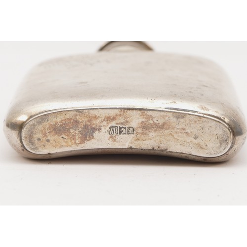 31 - An Indian silver hipflask, by Warner Brothers of Delhi, bayonet fitting, inscribed 