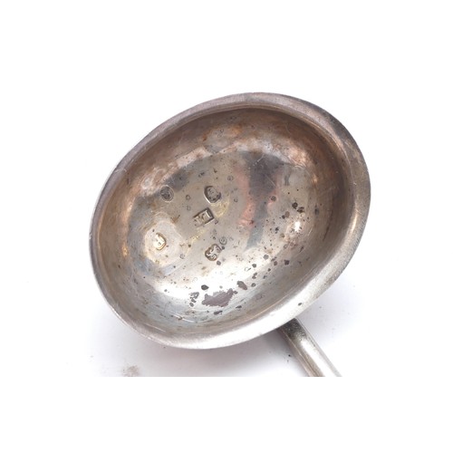 51 - A George III silver and whalebone toddy ladle, London 1790, 17cm