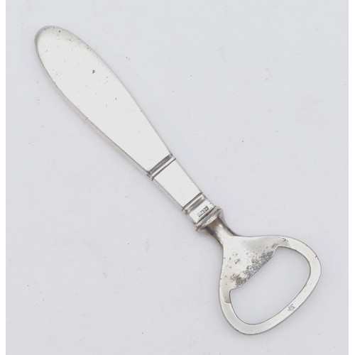 54 - A silver bottle opener, London import 1937, 12.5cm