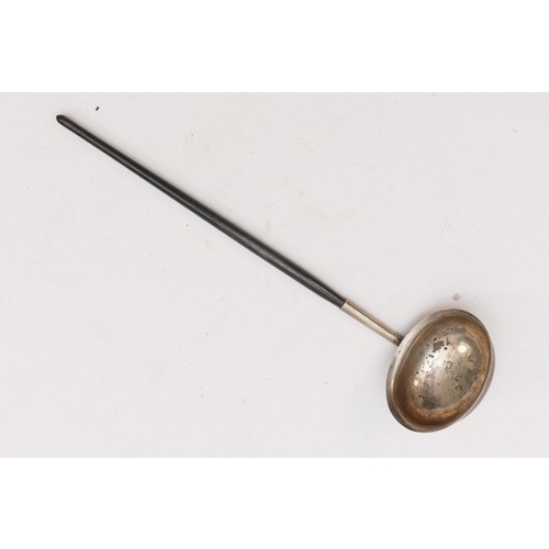 51 - A George III silver and whalebone toddy ladle, London 1790, 17cm