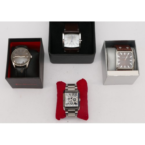 121 - Ted Baker, Ben Sherman, Red Herring and Police four quartz fashion wristwatches, cased (4)