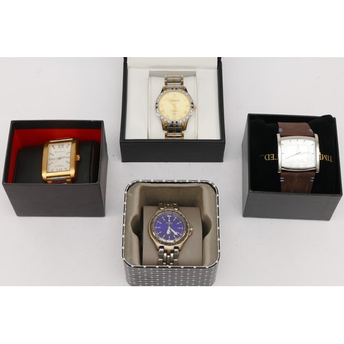 122 - Ted Baker, Ben Sherman, Fossil, and Ingersoll, four quartz fashion wristwatches, cased