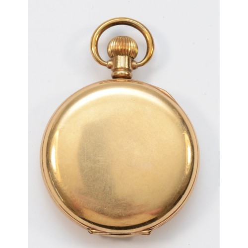 131 - Cortebert, a gold plated keyless wind pocket watch, with17 jewel, 4 adjustment cal 520 movement, 50m... 