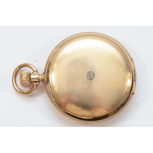 132 - Elgin, a gold plated keyless wind full hunter pocket watch, 7 jewel movement, numbered 29,046,445, e... 