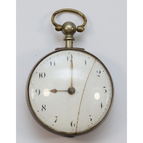 134 - Edward Morgan, London, silver cased fusee pocket watch, London 1799, the movement signed and numbere... 