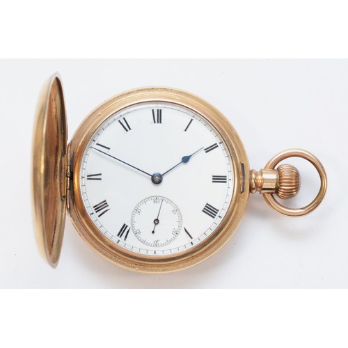 136 - Waltham, a gold plated keyless wind full hunter pocket watch, 17 jewel adjusted movement, numbered 1... 