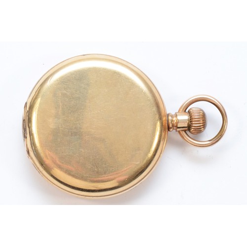 136 - Waltham, a gold plated keyless wind full hunter pocket watch, 17 jewel adjusted movement, numbered 1... 