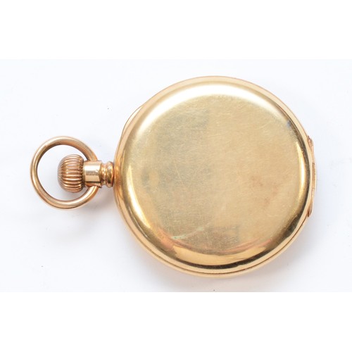 136 - Waltham, a gold plated keyless wind full hunter pocket watch, 17 jewel adjusted movement, numbered 1... 