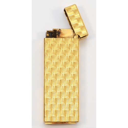 108 - Dunhill, a gold plated rollagas lighter, serial number 178541