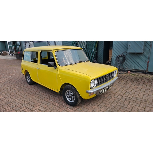 1980 Austin Morris Mini Clubman Estate, 1098cc. Registration number MFW 206V. Chassis number XC2W 2000687291. Engine number LBB10091 100778.
Sold with the V5C, there are no keys.
Introduced in October 1969, the Mini Clubman was penned by ex-Ford product planner and stylist Roy Haynes. Intended as a replacement for the Mini-derived Wolseley Hornet and Riley Elf, the newcomer boasted better frontal crash protection and improved under-bonnet access. Available until 1982, the Clubman Estate (like its Countryman forebear) blended the Mini's legendary handling and verve with a welcome dose of practicality. Sitting on a longer 7-ft 0-in wheelbase, it featured all-round independent suspension, four-wheel drum brakes, and rack and pinion steering. Powered by a 998cc or 1098cc four-cylinder A-series engine, the estate was only fractionally slower and less economical than its saloon sibling. 
MFW is a 3 owner car, being owned by Sydney Charles from 1994 until our deceased vendor bought it in 1996. It has not been used for several years so will need recommissioning. There are no keys or carpets.