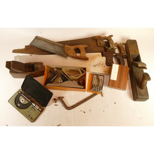 52 - A collection of early 20th century and later carpenters hand tools in four boxes. (4)