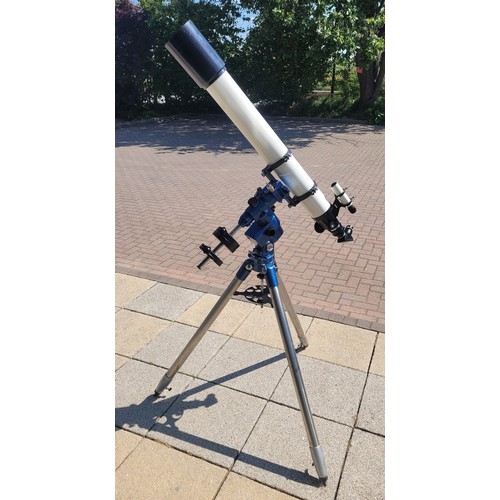 24 - A Tal RS refractor telescope, aperture 100mm, focal length 1,000mm, ratio F10, 2 inch focuser with d... 