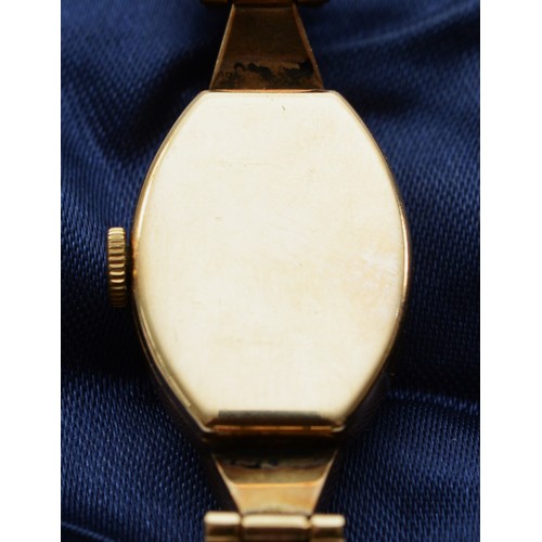 45 - Tudor, a 9ct rose gold manual wind ladies wristwatch, Chester 1952, 17 jewel Tudor movement to a 9ct... 