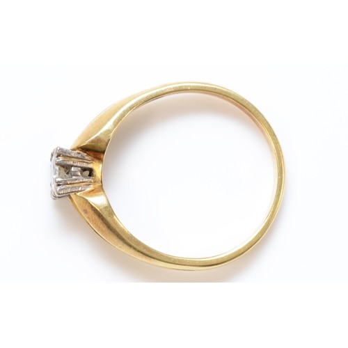 172 - A continental 14ct gold, stamped 585, single stone brilliant cut diamond ring, approximately 0.40ct,... 