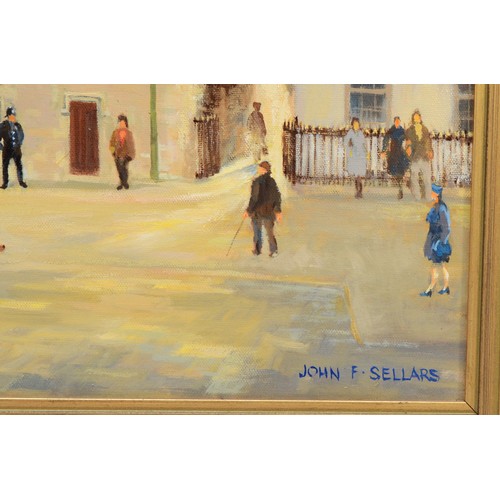 398 - John F. Sellars, 20th century, Bootham Bar Gate, York, with the Minister behind, signed, oil on canv... 