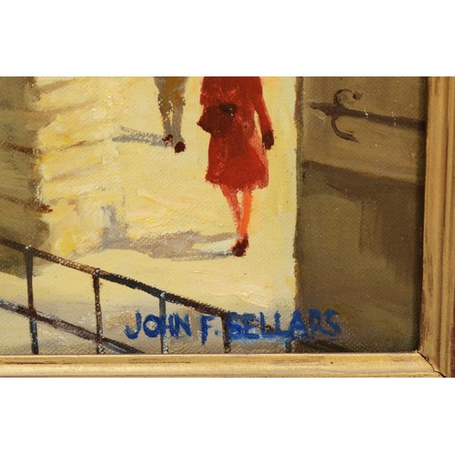 399 - John F. Sellars, 20th century, Bootham Bar Gate, York, signed, oil on canvas, 65 x 49cm, gilt frame.