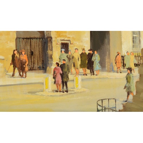 399 - John F. Sellars, 20th century, Bootham Bar Gate, York, signed, oil on canvas, 65 x 49cm, gilt frame.