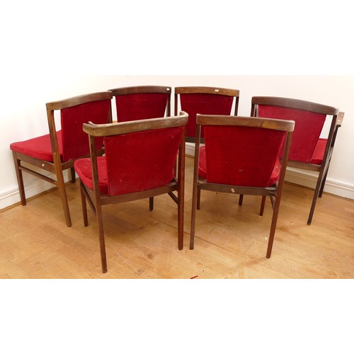 432 - Erik Buch for Orum Mobler, a set of two carvers and four rosewood dining chairs, c.1960's, in need o... 