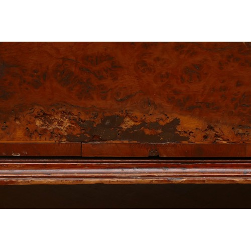 489 - A 19th century walnut washstand/cabinet, the hinged top enclosing recess for bowl, having dummy draw... 