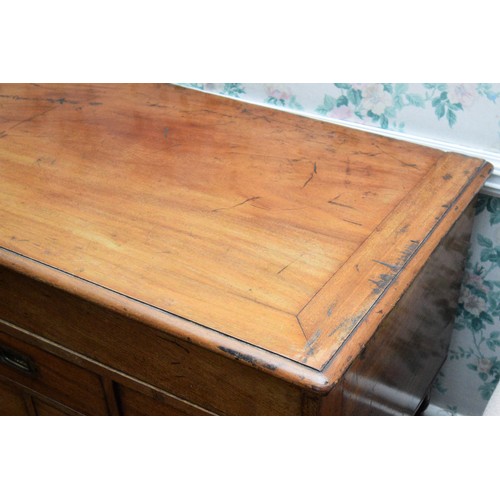 214 - A 19th century mahogany campaign washstand, the hinged lid opening to reveal a tin lined wash bowl, ... 