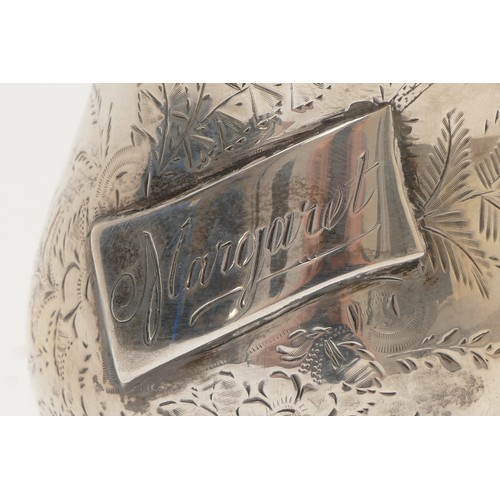 26 - An Edwardian silver baluster christening mug, Birmingham 1904, engraved Margaret, 10cm, 76gm