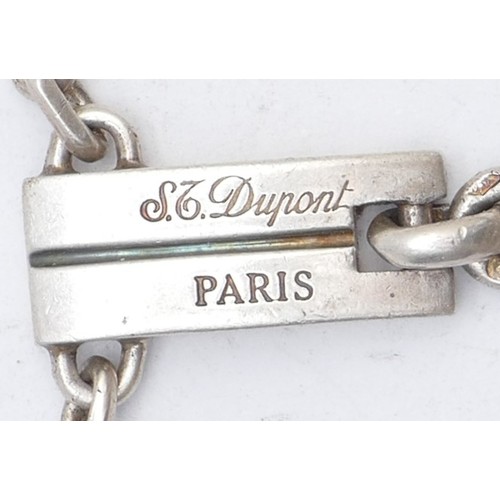 73 - A S.T. Dupont, Paris silver stirrup key fob, bearing French control marks, 11.5cm, 17gm