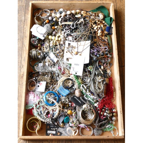 112 - Approximately 10kg of costume jewellery.