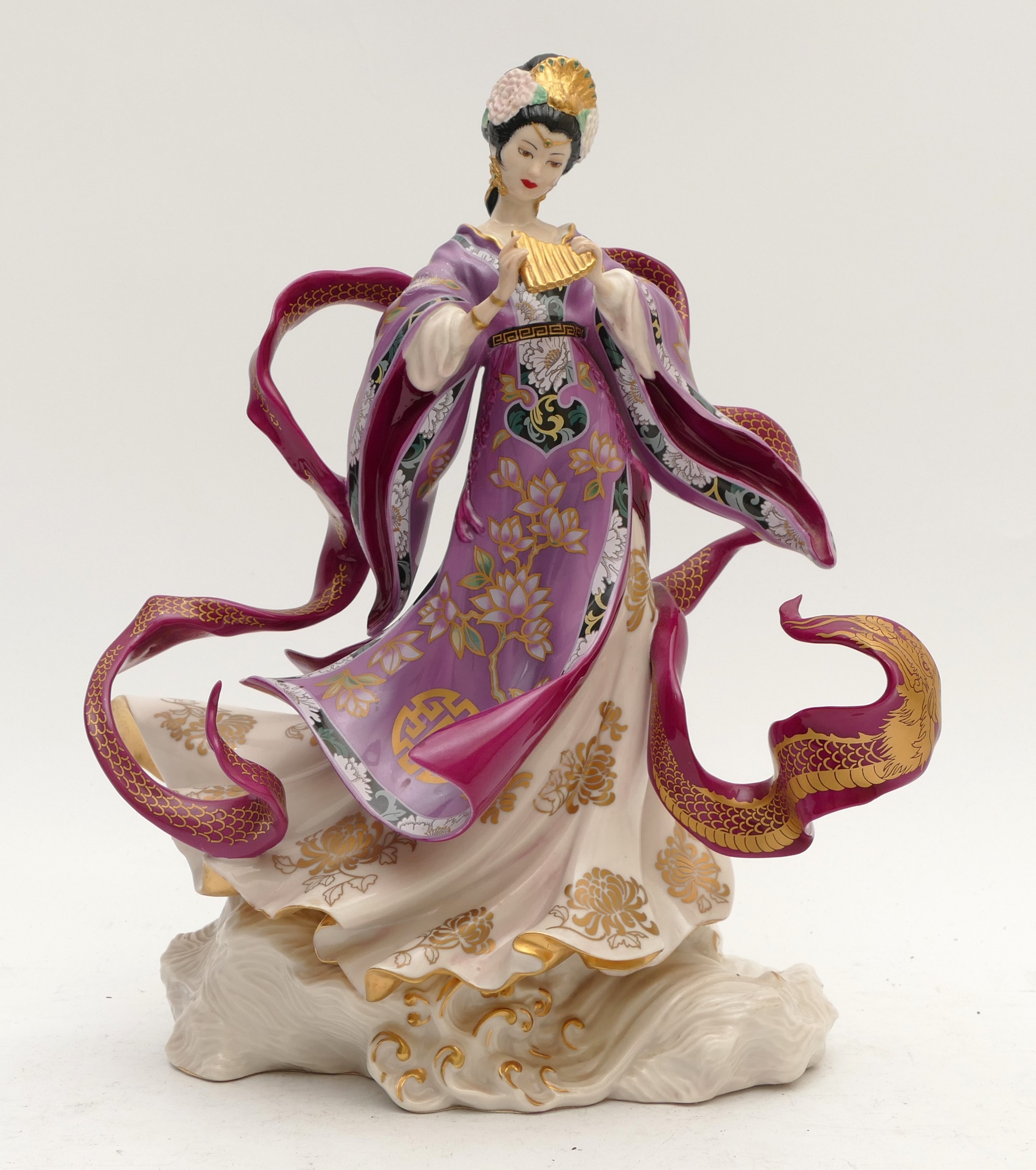 オブジェ　FRANKLIN MINT 薔薇Porcellane 4 Franklin Mint Plates Series 12 Months of Flowers & Birds