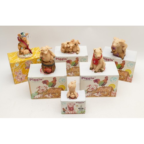 A substantial collection of collectable 'Piggin' models of pigs by ...