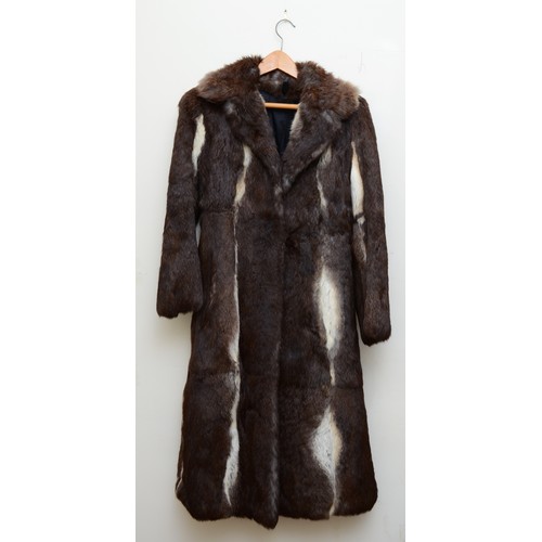 1681 - Lady's rabbit fur jacket, dark brown, size chest 51cm, Length 70cm from collar. UK 12.
Together with... 