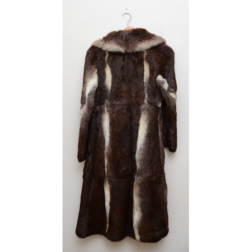 1681 - Lady's rabbit fur jacket, dark brown, size chest 51cm, Length 70cm from collar. UK 12.
Together with... 