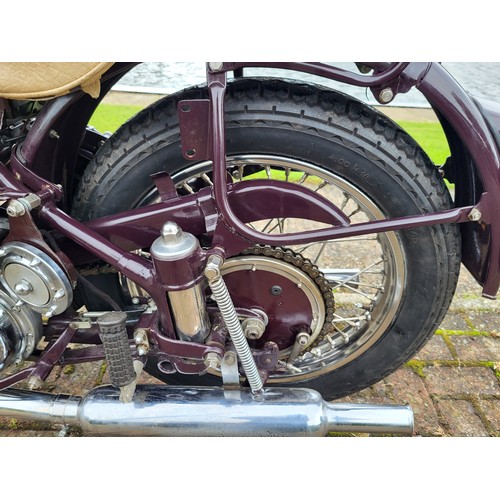 493 - 1957 Ariel Square Four, 1000cc. Registration Number 637XVL, Frame Number GM1087, Engine Number TM119... 