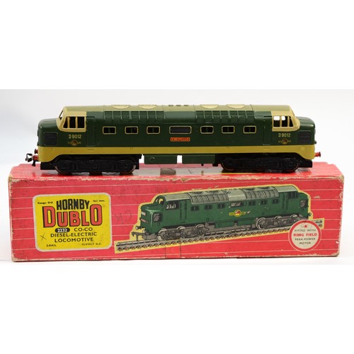 6 - Hornby Dublo 00 gauge; Co-Co diesel class D9012 locomotive, boxed, together with LNER locomotive 'Si... 