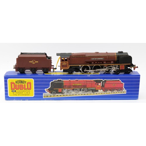 16 - Hornby 00 gauge Railways; Dublo locomotive & tender L.M.R 'City Of Liverpool' No.3226, boxed, in unu... 