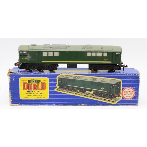 20 - Hornby 00 Gauge Railways; Dublo Co-Bo diesel-electric locomotive, No.3233, with L30 B.H.P Bo-Bo dies... 