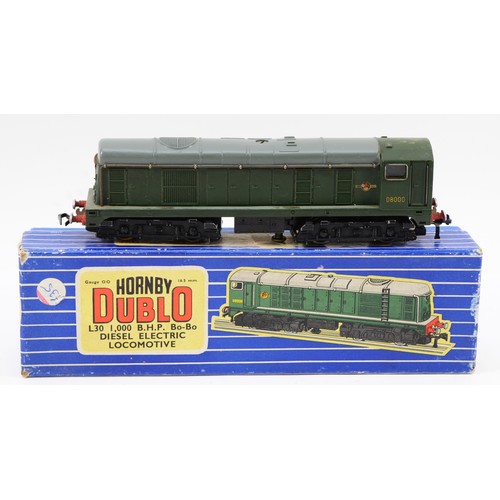 20 - Hornby 00 Gauge Railways; Dublo Co-Bo diesel-electric locomotive, No.3233, with L30 B.H.P Bo-Bo dies... 