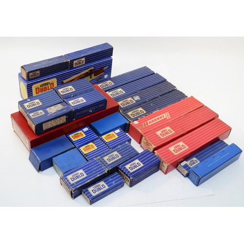 26 - Hornby 00 Gauge Railways; Dublo boxed rolling stock, to include bogie bolster wagons, meat vans, hor... 