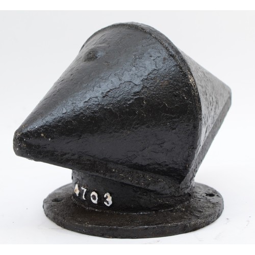 41 - A cast-iron torpedo carriage ventilation air-vent.
