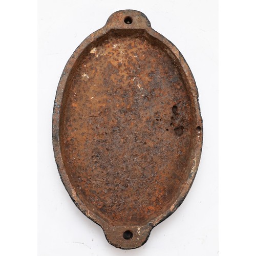 47 - A cast-iron Caledonian Railway lineside distance marker, top 1/2.