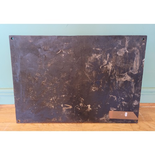 55 - A Great Western Railway cast-iron sign with a black background and white lettering, reading 'All per... 