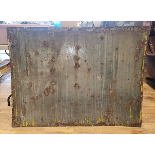 A large Brasso Polish vitreous enamel single sided advertising sign ...